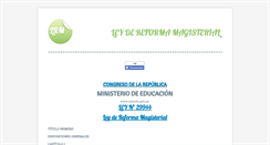 Desktop Screenshot of leydereformamagisterial.com